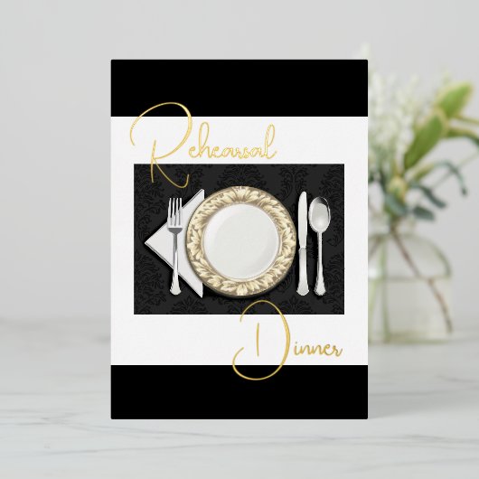 Rehearings Folie voor instelling binnenste pleiste Folie Uitnodiging (Staand Voorkant)