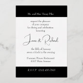 Rehearings Folie voor instelling binnenste pleiste Folie Uitnodiging (Achterkant)