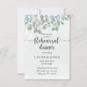 Rehearings groene eucalyptusuitnodiging kaart (Voorkant)