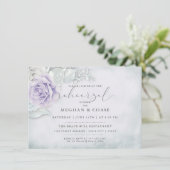 Rehearings  Lila en ijswitte rozen Kaart (Staand voorkant)