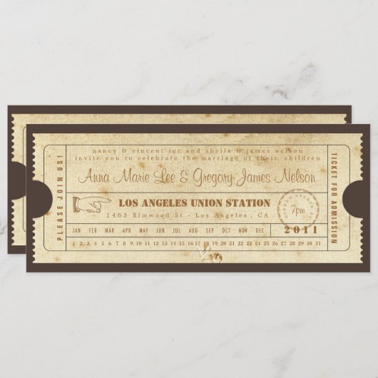 Rehearings of Welkomstdiner - Ticket Uitnodiging (Voorkant / Achterkant)