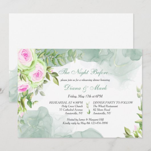 Rehearings Waterverf Kaart (Voorkant / Achterkant)