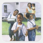 Rehearsal 2000 vierkante sticker (Voorkant)