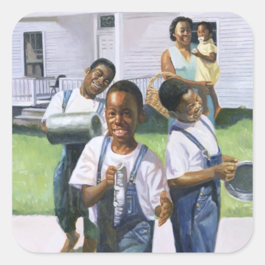 Rehearsal 2000 vierkante sticker (Voorkant)