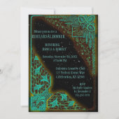 Rehearsal | Art Deco Turquoise en Green Kaart (Voorkant)