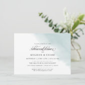 Rehearsal | Blauwgroen groene Waterverf Kaart (Staand voorkant)