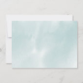 Rehearsal | Blauwgroen groene Waterverf Kaart (Achterkant)