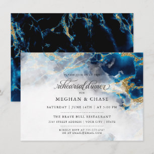 Rehearsal Blue Sapphire Waterverf Geode Kaart