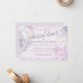 Rehearsal | BOHO Lila Ombré Ruffles Notitiekaartje (Voorkant / Achterkant in situ)