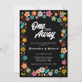 Rehearsal Dinner 70's geïnspireerde florale Kaart (Voorkant)