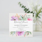 Rehearsal Dinner Blooming Garden Waterverf Kaart (Staand voorkant)