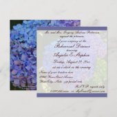 Rehearsal Dinner Blue Hydrangea Kaart (Voorkant / Achterkant)