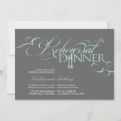 Rehearsal Dinner Classic Scrolls Wedding Uitnodige Kaart (Voorkant)