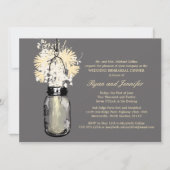 Rehearsal Dinner - Daisies Wildbloemen & Mason Jar Kaart (Voorkant)