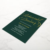 Rehearsal dinner Elegant Invitation Foil Invitatio Folie Uitnodiging (Gedraaid)