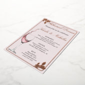 Rehearsal Dinner Floral Toast, Blush Folie Uitnodiging (Gedraaid)