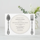 Rehearsal Dinner | Herringbone Kaart (Staand voorkant)