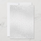 Rehearsal Dinner in een Witte Glitter Kaart (Achterkant)