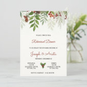 Rehearsal dinner Invitation card floral design Kaart (Staand voorkant)