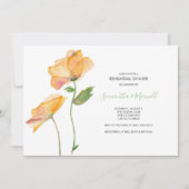 REHEARSAL DINNER Invitation, Waterverf Flowers Kaart (Voorkant)