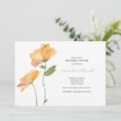REHEARSAL DINNER Invitation, Waterverf Flowers Kaart (Staand voorkant)