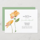 REHEARSAL DINNER Invitation, Waterverf Flowers Kaart<br><div class="desc">De bloemen op deze repetitieve avondmaaltijd zijn in de oorspronkelijke kunsthand geschilderd door Victoria met behulp van waterverf. Een vleugje groen maakt de achterkant van je uitnodigingen aan. Een moderne maar botanische keuze voor lente-, zomer- en Californische trouwrepetities. Ontworpen door Victoria of Do Tell a Belle. Ga voor meer informatie...</div>