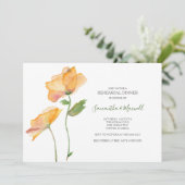 REHEARSAL DINNER Invitation, Waterverf Flowers Kaart (Staand voorkant)