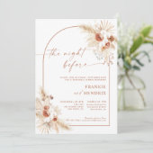 Rehearsal Dinner Invite | Nacht voor uitnodiging (Staand voorkant)