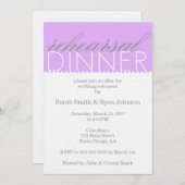 Rehearsal Dinner Kaart (Voorkant / Achterkant)