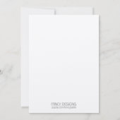 Rehearsal Dinner Kaart (Achterkant)