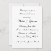 Rehearsal Dinner Kaart (Achterkant)