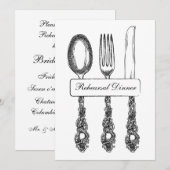 Rehearsal Dinner Kaart (Voorkant / Achterkant)