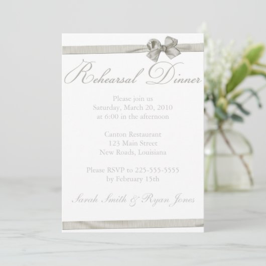Rehearsal Dinner Kaart (Staand voorkant)