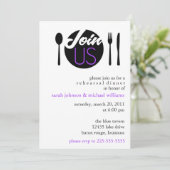 Rehearsal Dinner Kaart (Staand voorkant)