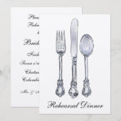 Rehearsal Dinner Kaart (Voorkant / Achterkant)