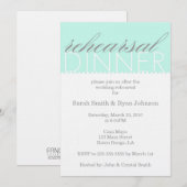 Rehearsal Dinner Kaart (Voorkant / Achterkant)