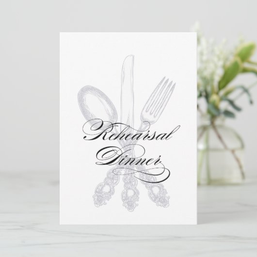 Rehearsal Dinner Kaart (Staand voorkant)