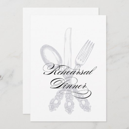 Rehearsal Dinner Kaart (Voorkant / Achterkant)