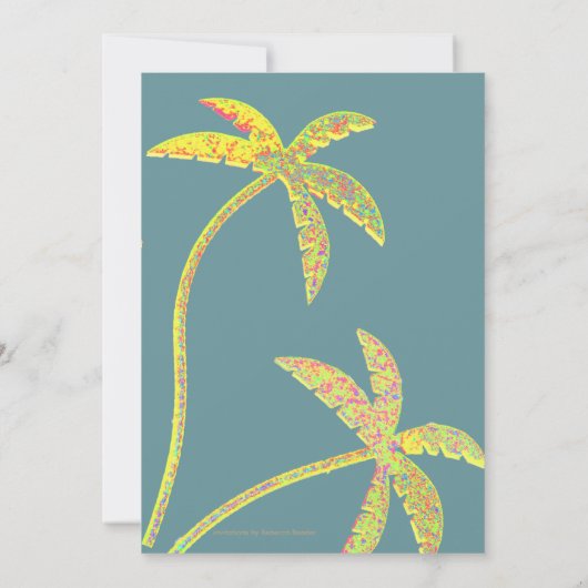 Rehearsal Dinner Luau Kaart (Achterkant)