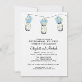 Rehearsal Dinner Mason Jar Wildbloemen Kaart (Voorkant)