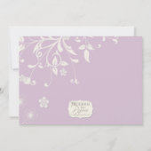 Rehearsal Dinner - Modern Floral Swirl Flourish Kaart (Achterkant)