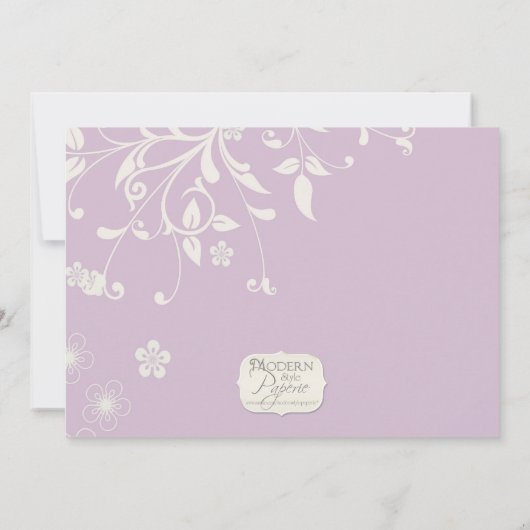 Rehearsal Dinner - Modern Floral Swirl Flourish Kaart (Achterkant)