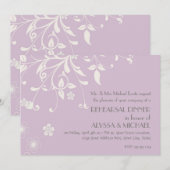 Rehearsal Dinner - Modern Floral Swirl Flourish Kaart (Voorkant / Achterkant)