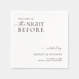 Rehearsal Dinner Napkin The Night Before Napkins Servet