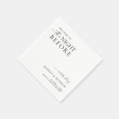 Rehearsal Dinner Napkin The Night Before Napkins Servet (Hoek)