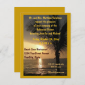 Rehearsal Dinner Ocean Uitzicht Palm Trees Kaart (Voorkant / Achterkant)