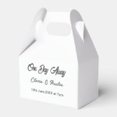 Rehearsal dinner One day away night before name da Bedankdoosjes (Achterkant)