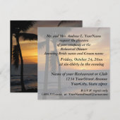 Rehearsal Dinner Romantic Beach Sunset Kaart (Voorkant / Achterkant)