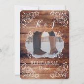 Rehearsal Dinner Rustic Woodland Weddenfoto Kaart (Voorkant)