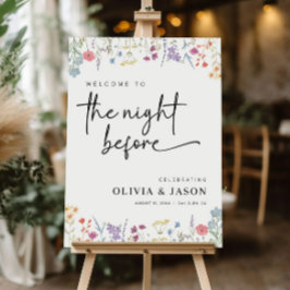 Rehearsal Dinner Sign Template, The Night Before